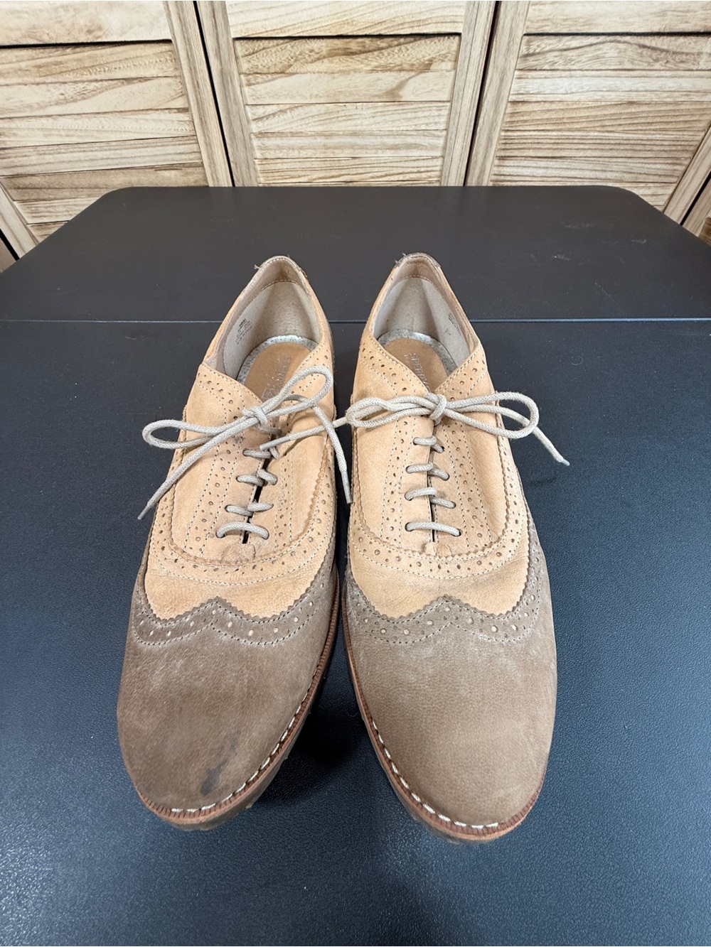 Sperry Top Sider Ashbury Suede Two-Tone Wingtip Oxfords Size 10M
